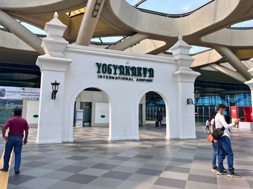 Entrance arch at Yogyakarta airport