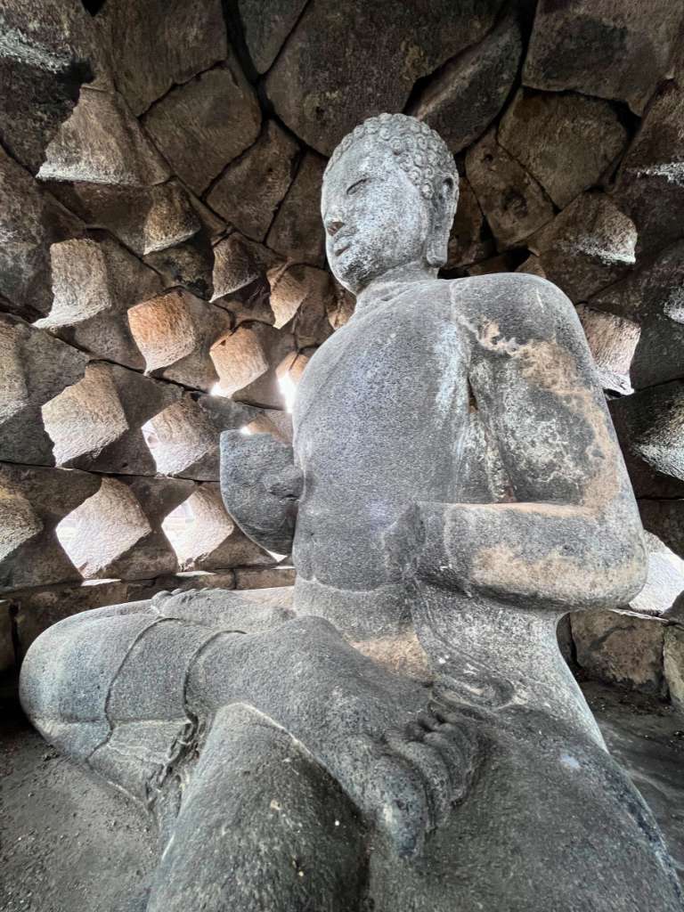 Inside Borobudur stupa