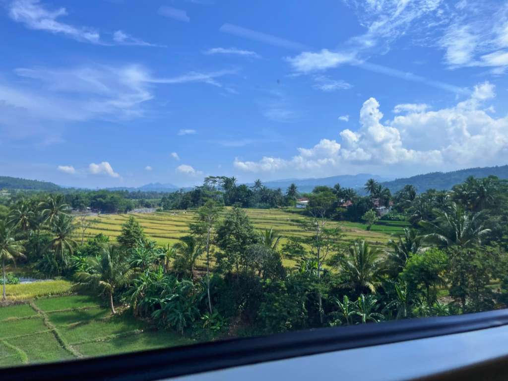 View from the train on way to Yogyakarta