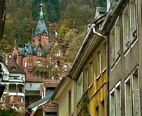 Heidelberg church on hill