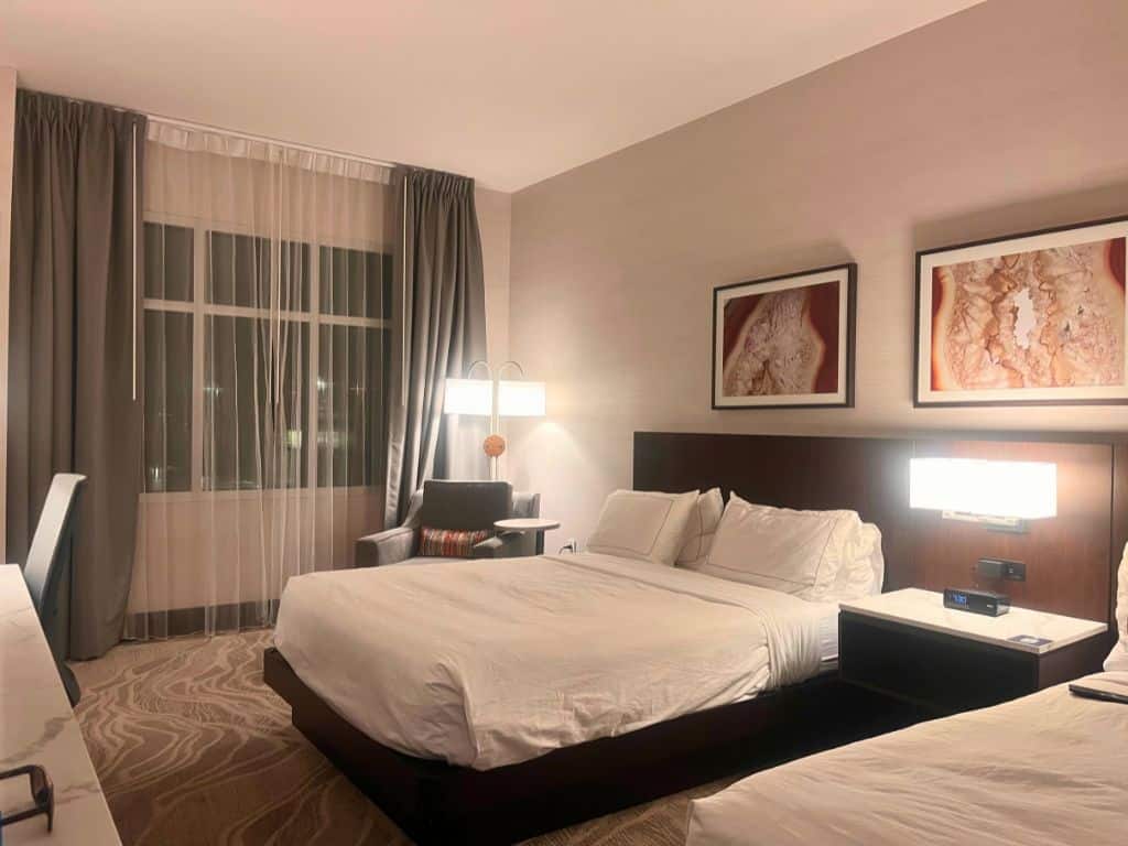 Queen room at DoubleTree Hilton Tucson