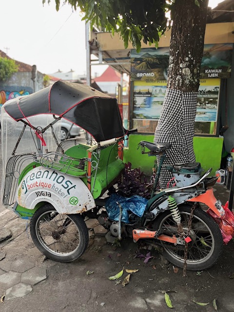 Becak at Greenhost in Yogyakarta
