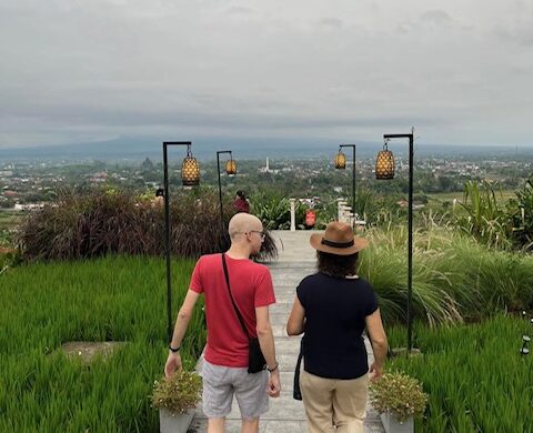 Boardwalk at Abhayagiri in Yogyakarta Boardwalk at Abhayagiri in Yogyakarta