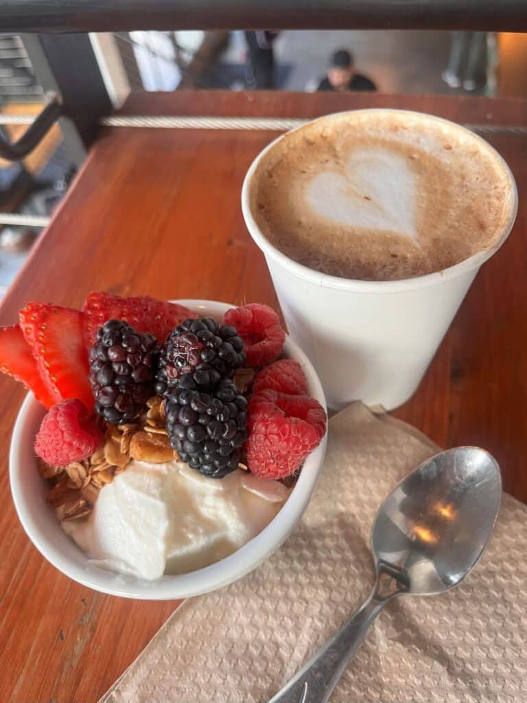 Granola and coffee at Cafe Luce in downtown Tucson