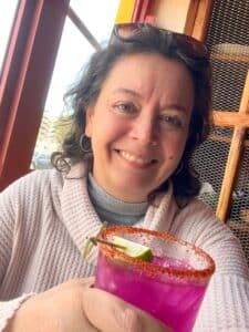Me with a prickly pear margarita