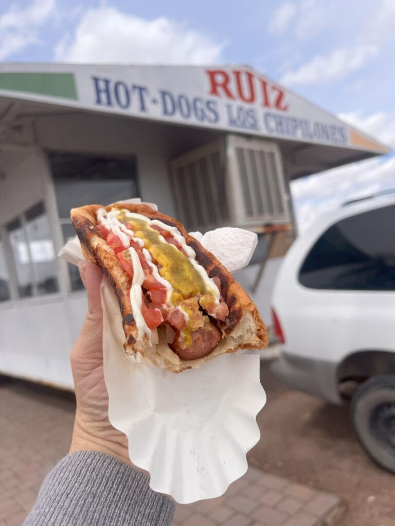 Sonoran hot dog at Ruiz in Tucson
