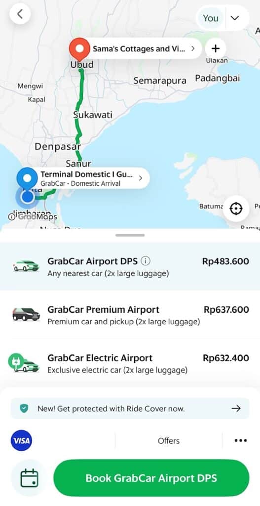 Using Grab App in Indonesia