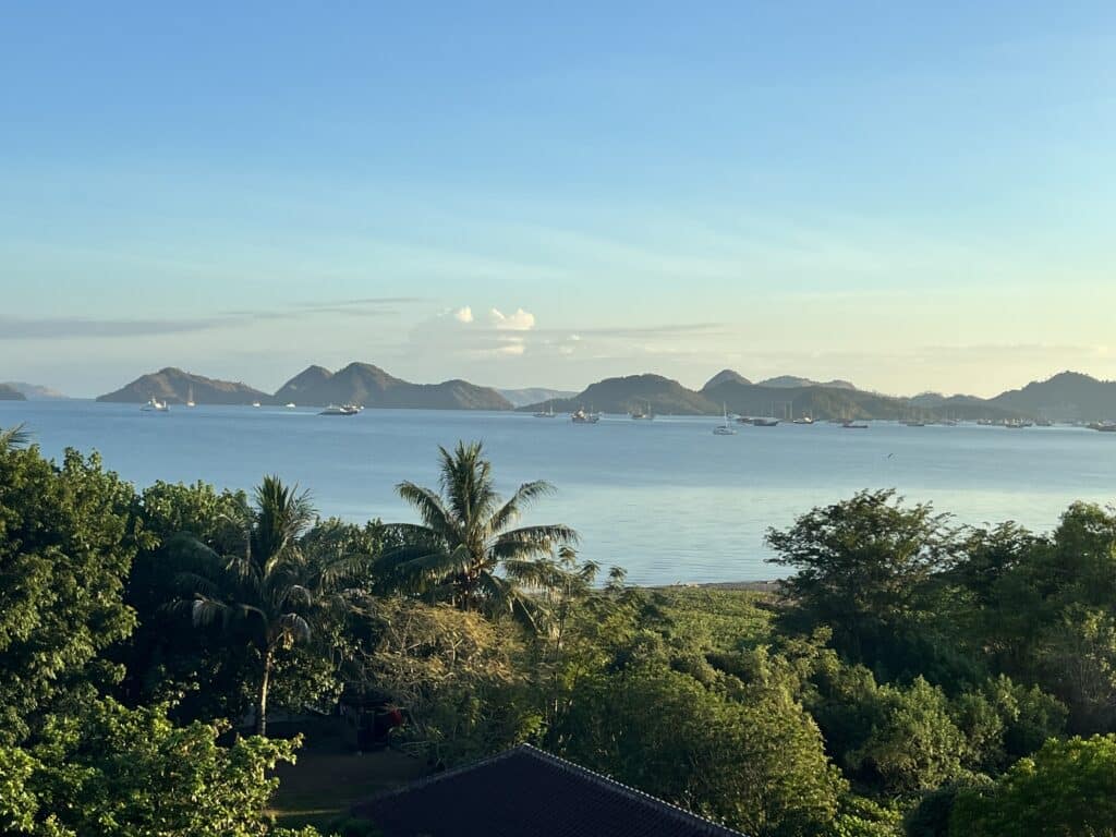 View of Komodo Islands from distance