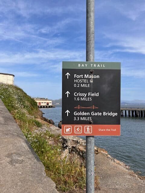 Sign on walk to Golden Gate Bridge