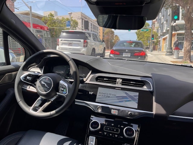 View from inside Waymo