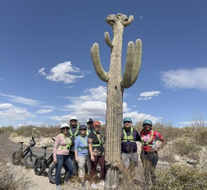 Tucson ebike with cactus