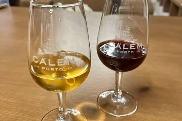 White and red calem port wine
