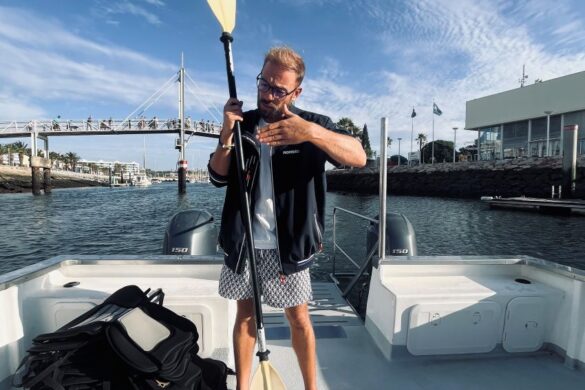 kayak instructor holding paddle kayak instructor holding paddle