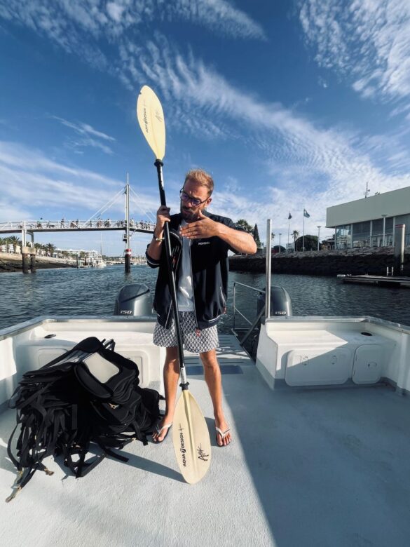 kayak instructor holding paddle kayak instructor holding paddle