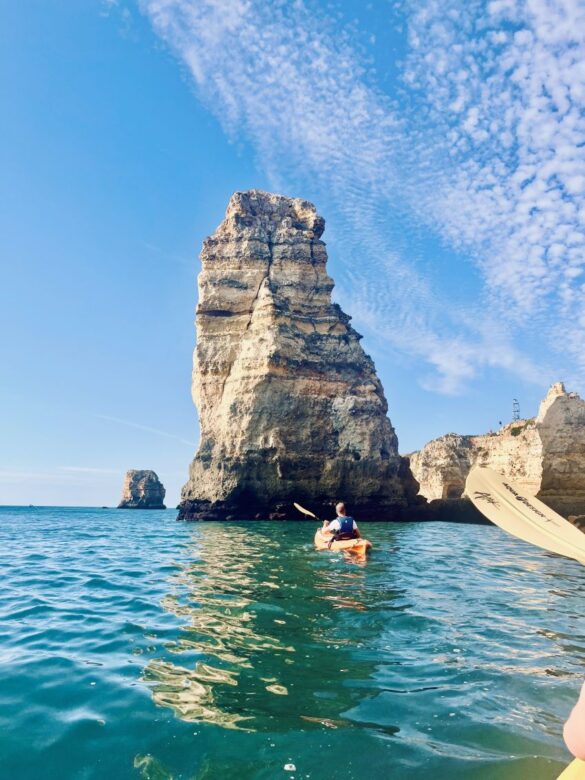 lagos rock formation and kayak lagos rock formation and kayak