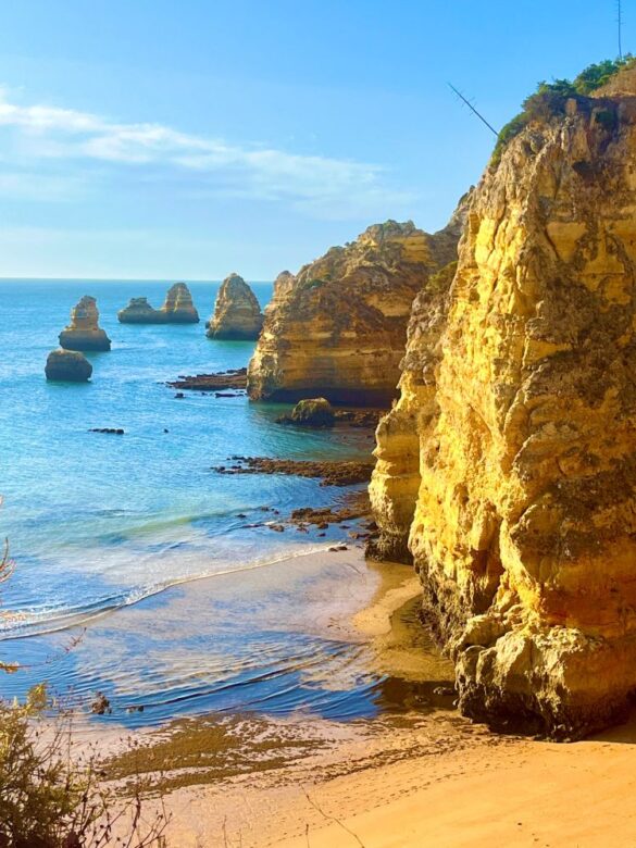 Rock formations at Praia Dona Ana