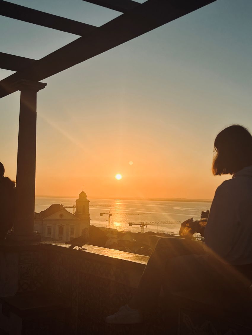 Sunrise at miradouro de santa luzia