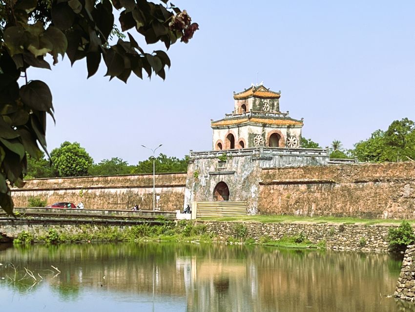 Entrance gate in Citadel wall in Hue