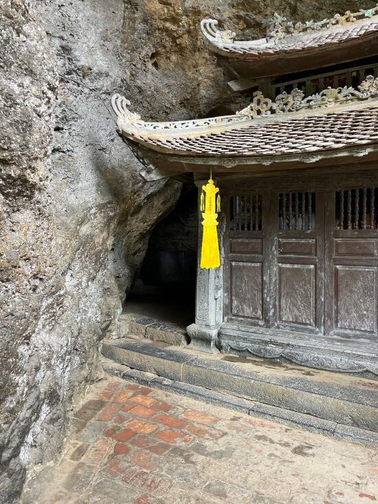 Entrance into bat cave at Bich Dong Pagoda