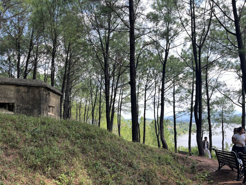 Military bunker on Vong Canh Hill in Hue Vietnam