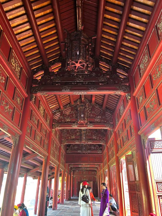 Red wood hallway at citidel in hue