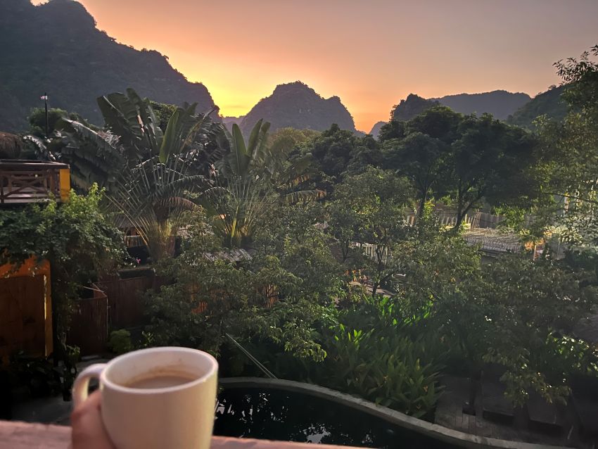 Sunrise at Trang An Ecolodge